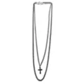 Burned Silver Cross Chain Necklaces at Spencer's