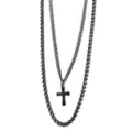 Burned Silver Cross Chain Necklaces at Spencer's