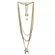 Multi-Pack Goldtone and Silvertone Cross Pendant Chain Necklace - 3 Pack at Spencer's