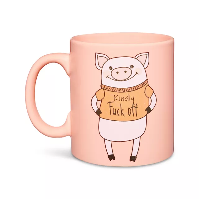 Kindly Fuck Off Pig Coffee Mug - 20 oz. at Spencer's