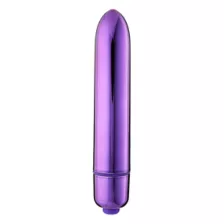 Purple Precious Metal 10-Function Waterproof Bullet Vibrator 3.5 Inch - Hott Love at Spencer's