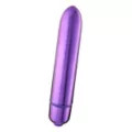 Purple Precious Metal 10-Function Waterproof Bullet Vibrator 3.5 Inch - Hott Love at Spencer's