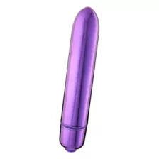 Purple Precious Metal 10-Function Waterproof Bullet Vibrator 3.5 Inch - Hott Love at Spencer's