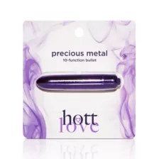 Purple Precious Metal 10-Function Waterproof Bullet Vibrator 3.5 Inch - Hott Love at Spencer's