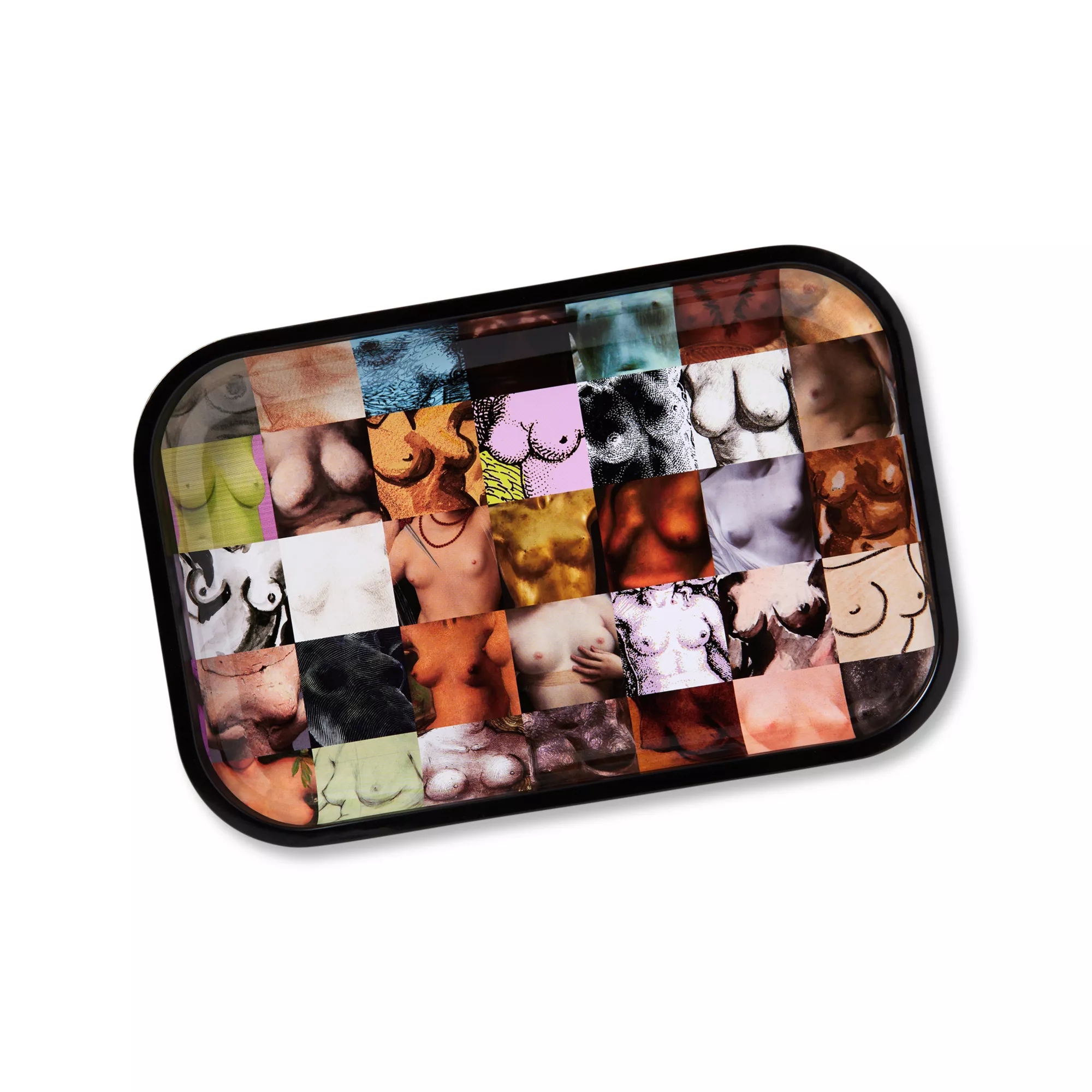 Boobs Collage Print Tray at Spencer's
