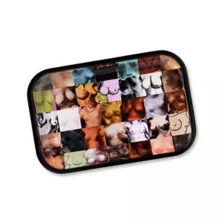 Boobs Collage Print Tray at Spencer's