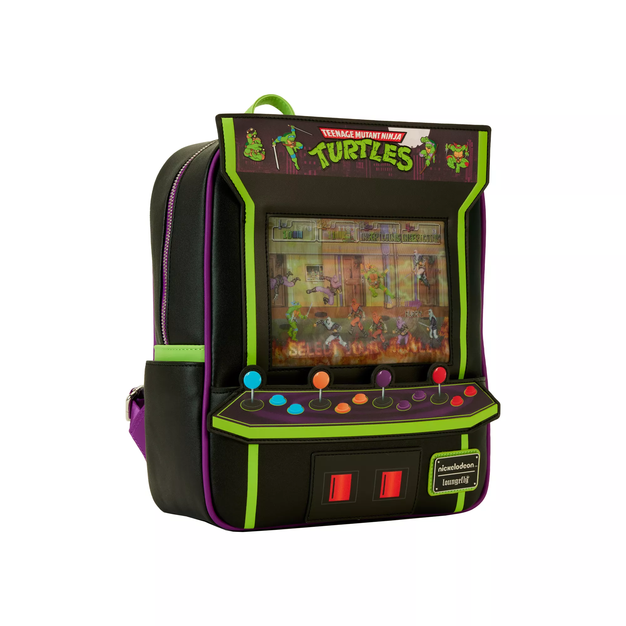 Loungefly Teenage Mutant Ninja Turtles Vintage Arcade Game Mini Backpack