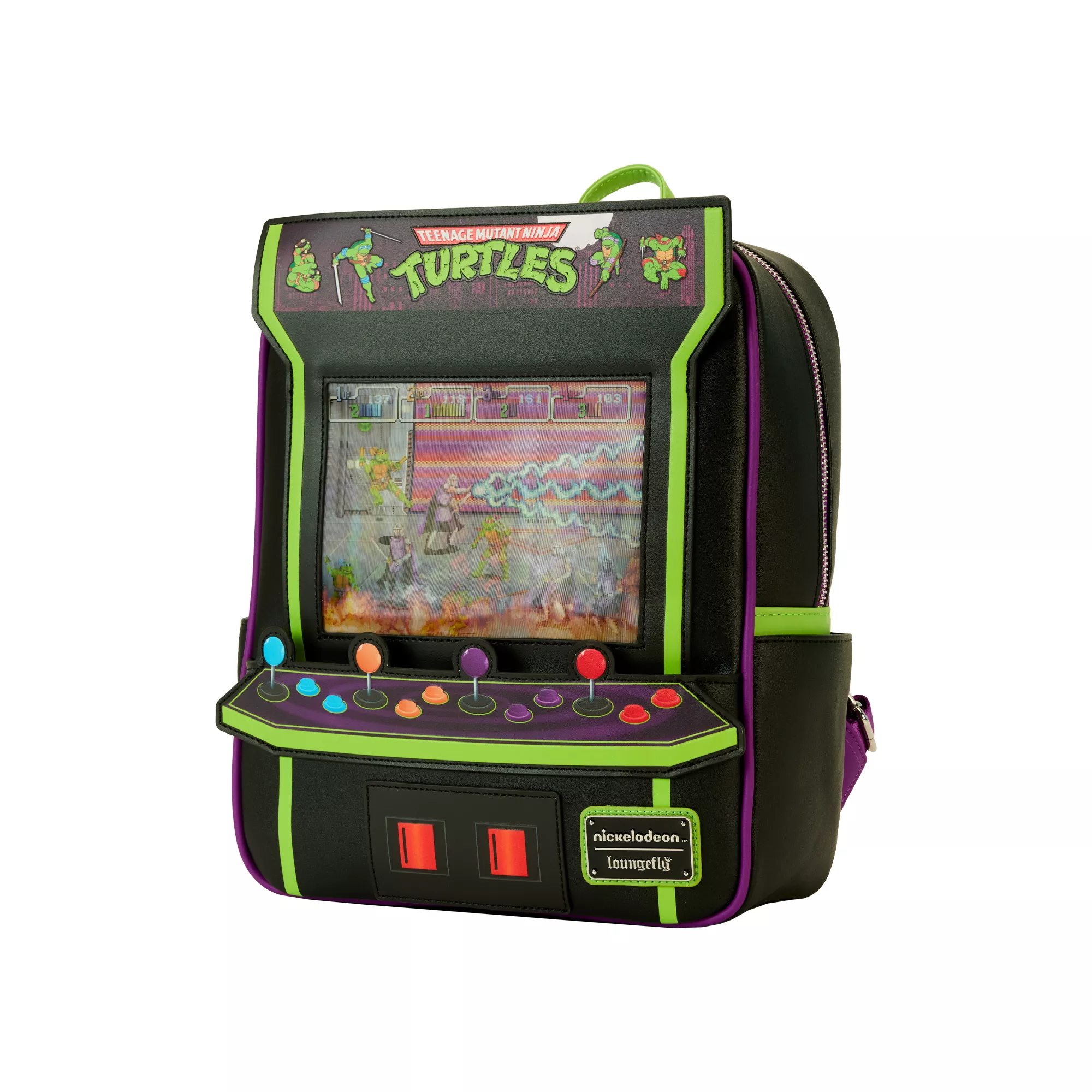 Loungefly Teenage Mutant Ninja Turtles Vintage Arcade Game Mini Backpack at Spencer's