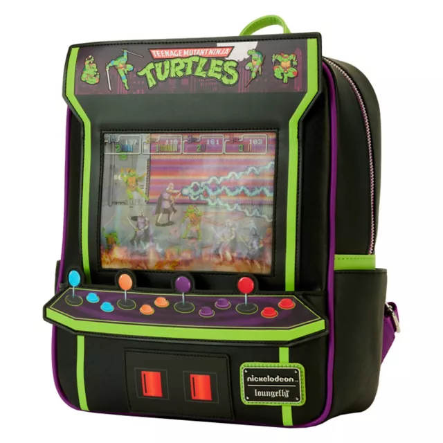 Loungefly Teenage Mutant Ninja Turtles Vintage Arcade Game Mini Backpack at Spencer's