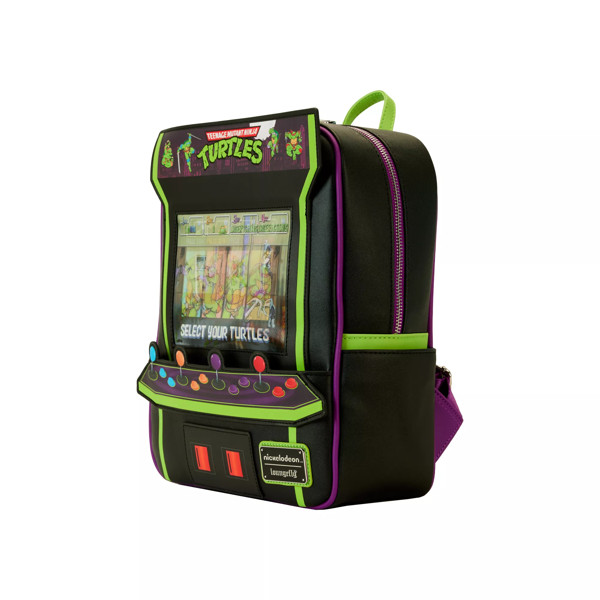 Loungefly Teenage Mutant Ninja Turtles Vintage Arcade Game Mini Backpack at Spencer's