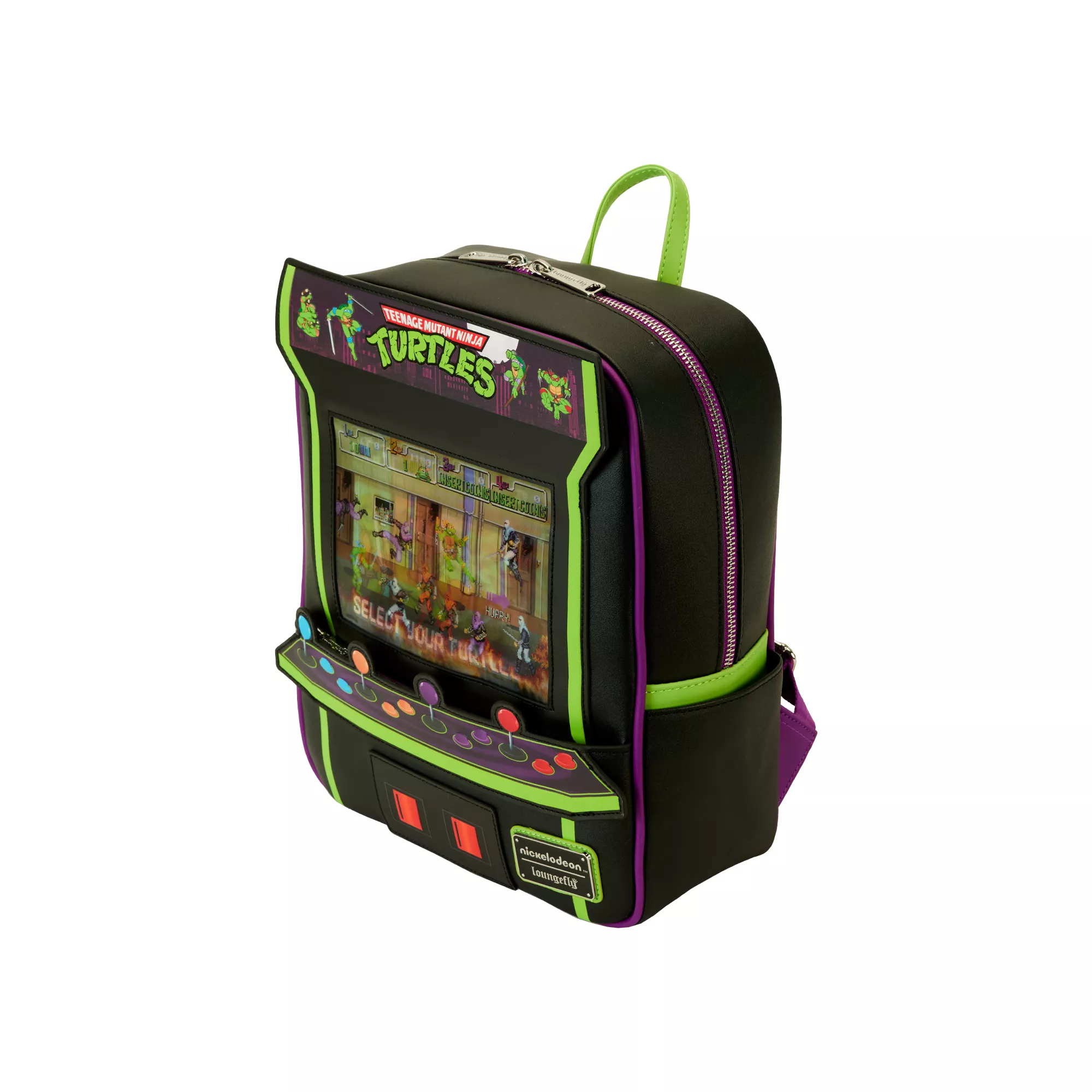 Loungefly Teenage Mutant Ninja Turtles Vintage Arcade Game Mini Backpack at Spencer's