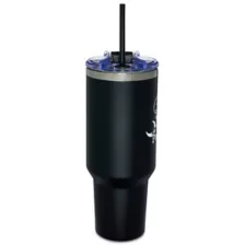Skeleton Cowboy Travel Tumbler with Straw - 40 oz. at Spencer's