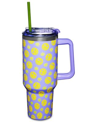 Weed Smile Travel Mug with Straw - 40 oz.