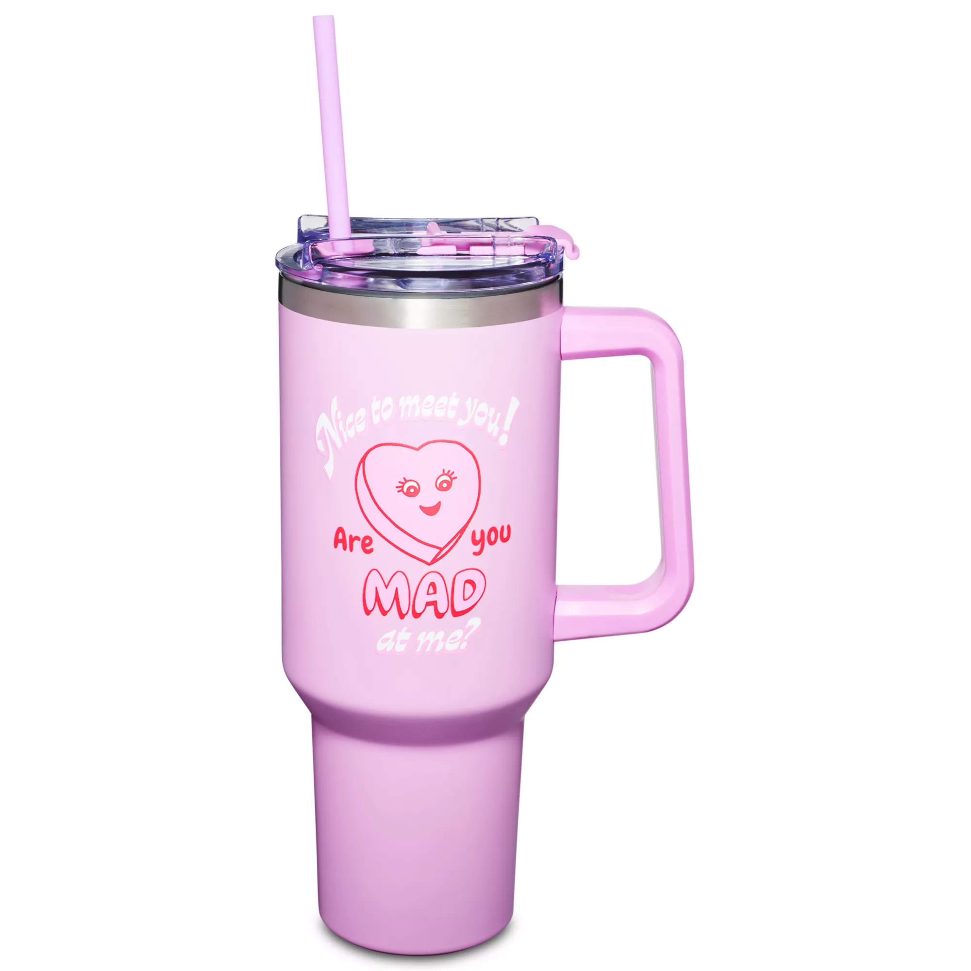 Are You Mad at Me Travel Tumbler with Straw - 40 oz. at Spencer's