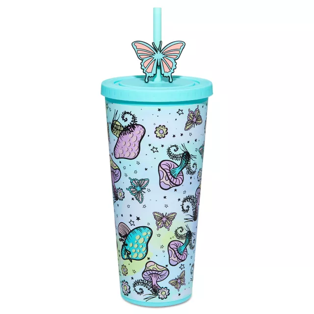 Pastel Mushroom Butterfly Cup with Straw - 22 oz. at Spencer's