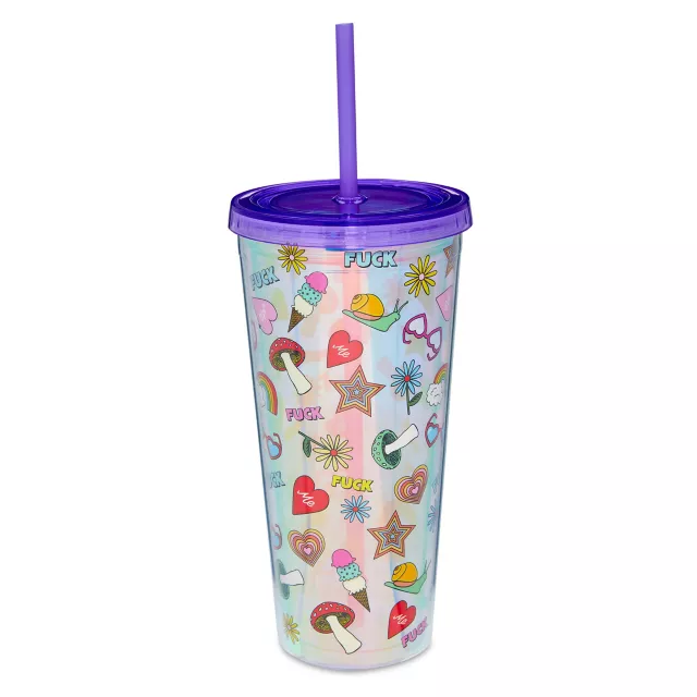 Silly Pattern Cup with Straw - 22 oz. at Spencer's