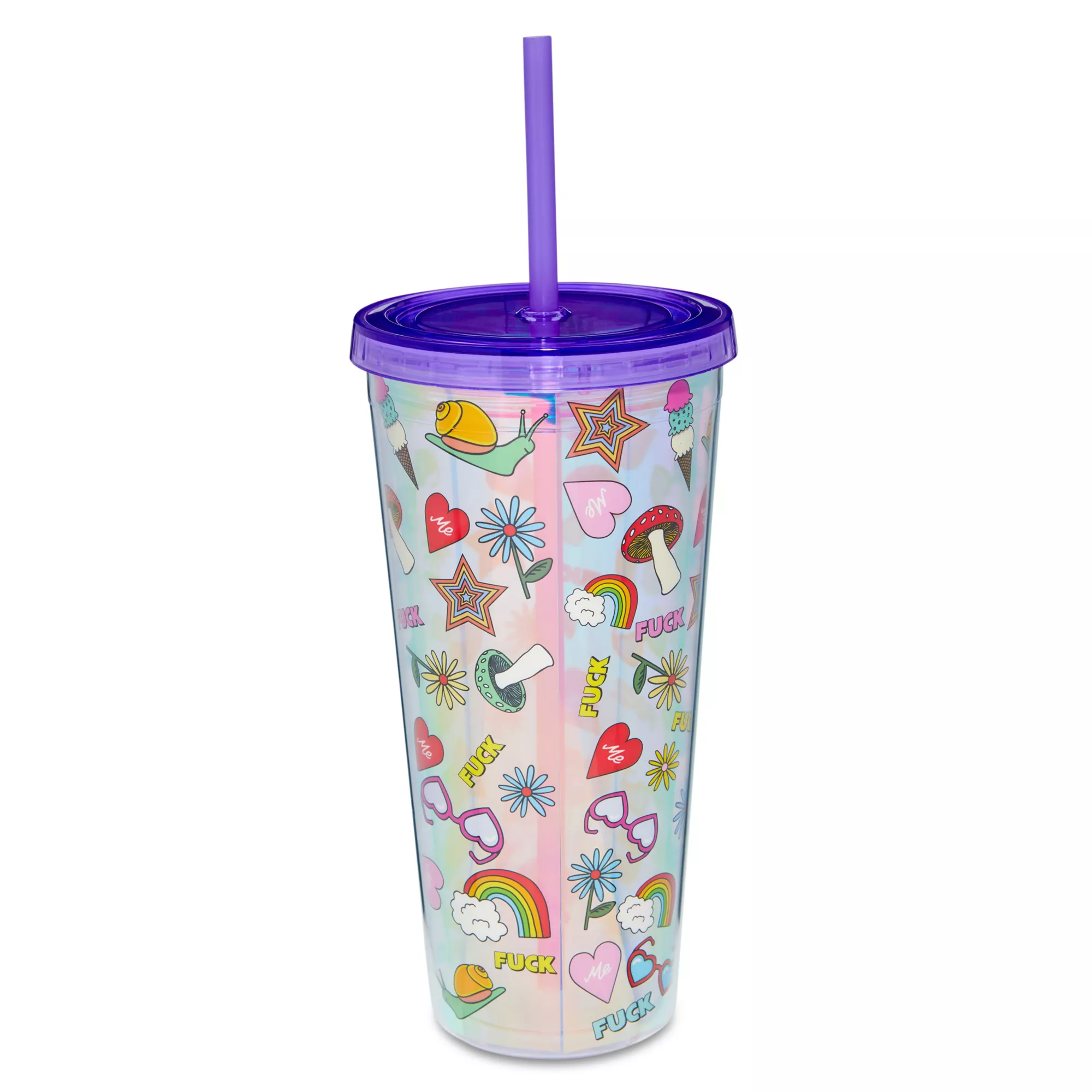 Silly Pattern Cup with Straw - 22 oz. at Spencer's