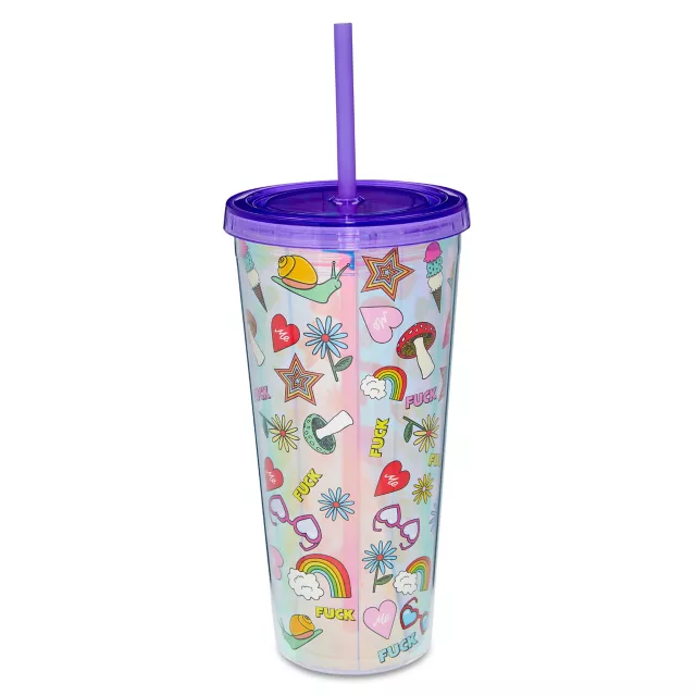 Silly Pattern Cup with Straw - 22 oz. at Spencer's
