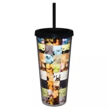 Boobs Collage Cup with Straw - 22 oz. at Spencer's