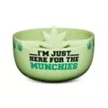 Here for the Munchies Weed Leaf Snack Bowl with Smartphone Holder - 32 oz. at Spencer's