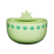 Here for the Munchies Weed Leaf Snack Bowl with Smartphone Holder - 32 oz. at Spencer's