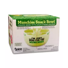 Here for the Munchies Weed Leaf Snack Bowl with Smartphone Holder - 32 oz. at Spencer's