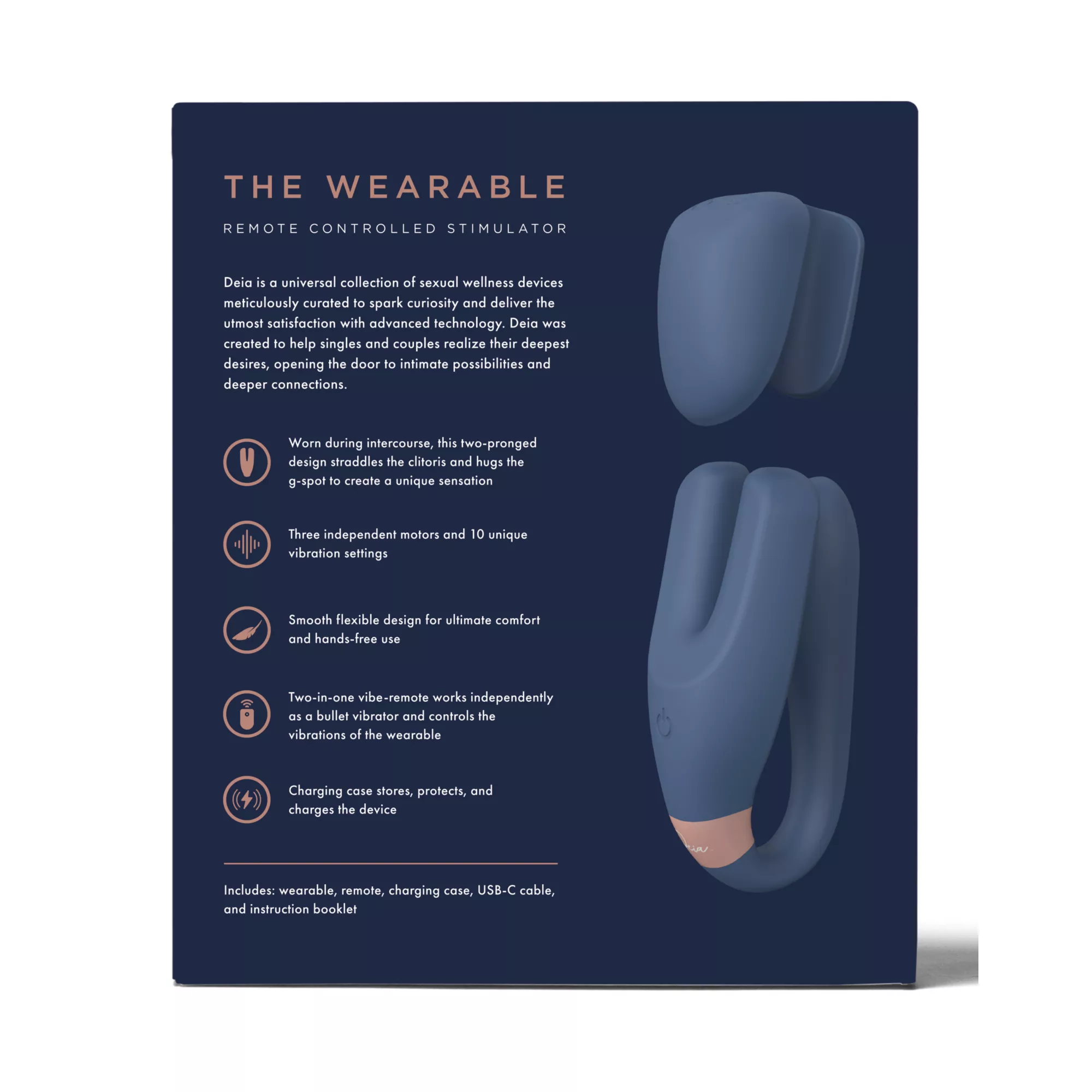 10-Function Wearable Remote Control Rechargeable Waterproof Remote Control Vibrator - 3.5 Inch at Spencer's