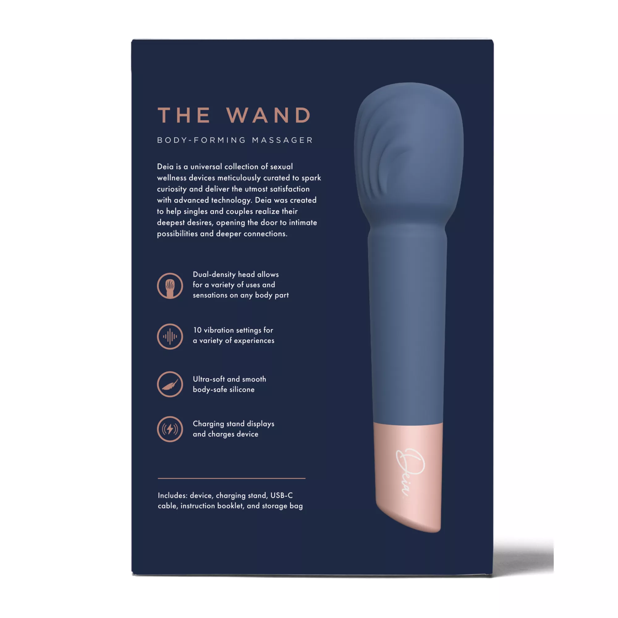 10-Function Body-Forming Rechargeable Waterproof Wand Massager - 7.3 Inch at Spencer's