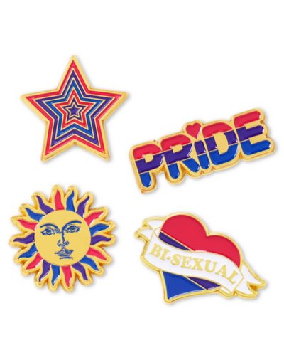 Multi-Pack Bi Pride Pins - 4 Pack