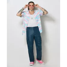 Trans Pride Brush Strokes Button Down Shirt at Spencer's