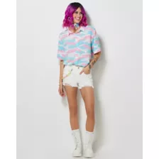 Trans Pride Brush Strokes Button Down Shirt at Spencer's