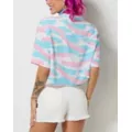Trans Pride Brush Strokes Button Down Shirt at Spencer's
