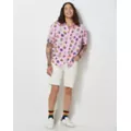LGBTQIA Pride Flowered Button Down Shirt at Spencer's
