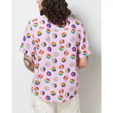 LGBTQIA Pride Flowered Button Down Shirt at Spencer's
