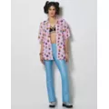 LGBTQIA Pride Flowered Button Down Shirt at Spencer's