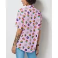 LGBTQIA Pride Flowered Button Down Shirt at Spencer's