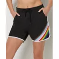Pride Progress Flag Colors Striped Shorts at Spencer's