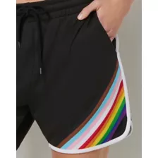 Pride Progress Flag Colors Striped Shorts at Spencer's