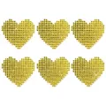Multi-Pack Gold Crystal Heart Nipple Pasties - 6 Pack at Spencer's