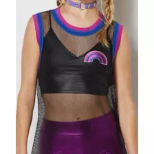 Bisexual Pride Rainbow Mesh Tank Top at Spencer's
