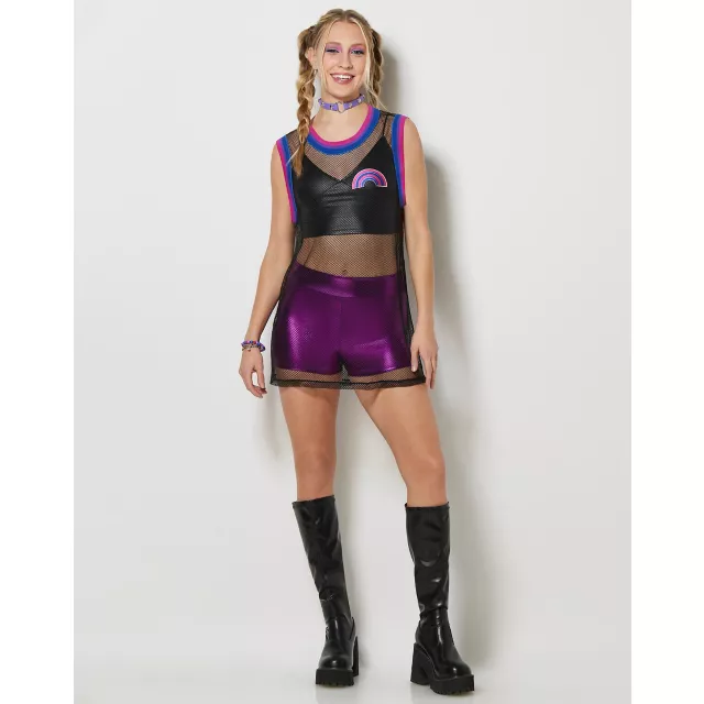 Bisexual Pride Rainbow Mesh Tank Top at Spencer's