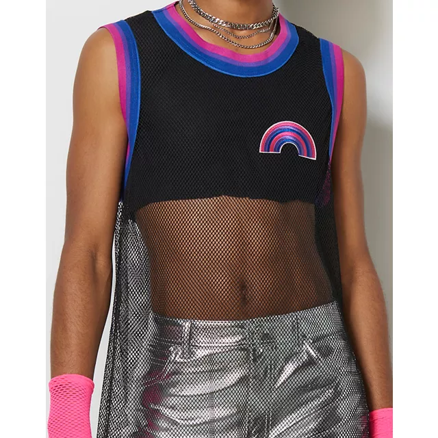Bisexual Pride Rainbow Mesh Tank Top at Spencer's