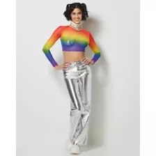 Rainbow Pride Mesh Crop Top at Spencer's