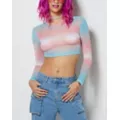 Trans Pride Mesh Crop Top at Spencer's