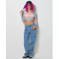 Trans Pride Mesh Crop Top at Spencer's