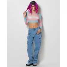 Trans Pride Mesh Crop Top at Spencer's