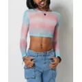 Trans Pride Mesh Crop Top at Spencer's