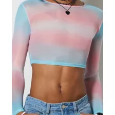 Trans Pride Mesh Crop Top at Spencer's