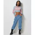 Trans Pride Mesh Crop Top at Spencer's