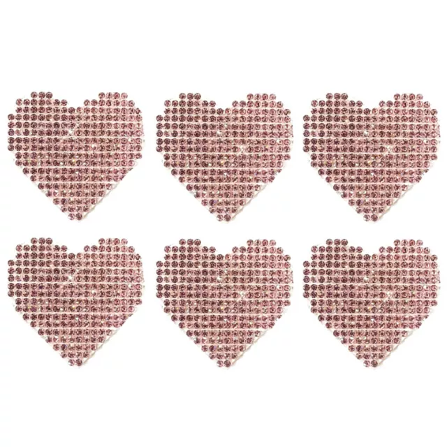 Multi-Pack Pink Crystal Heart Nipple Pasties - 6 Pack at Spencer's
